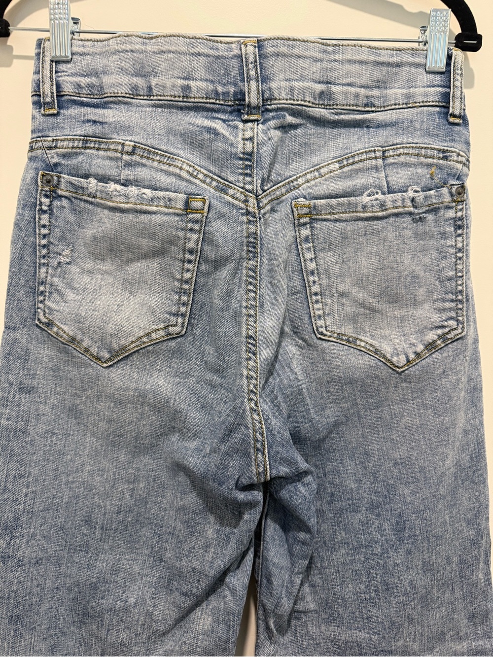 INC Denim High Waisted Distressed Elastic Waist Jeans - Picture 6 of 7